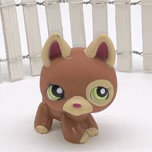 Littlest Pet Shop Brown Tan German Shepherd Dog 1362 2007 Hasbro Authentic Lps